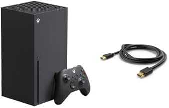 Next Gen Console Bundle - Xbox Series X 1TB + 8K Premium HDMI Cable - 4 feet- 48Gbps Hight Speed HDR for Gaming Console (Renewed)