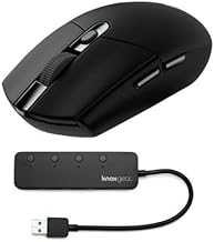 G305 Lightspeed Wireless Gaming Mouse Bundle with 3.0 4-Port USB Hub (2 Items)