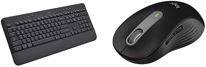 Signature K650 Comfort Full-Size Wireless Keyboard - Graphite Signature M650 Medium Sized Wireless Mouse - Black