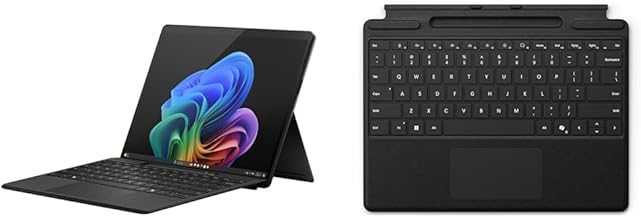 Surface Pro 2-in-1 Laptop/Tablet (2024) Windows 11 Copilot+PC 13” OLED Touchscreen - Snapdragon X Elite (12 core) – 16GB RAM – 256 GB Storage – Black + Surface Pro Keyboard with Pen Storage