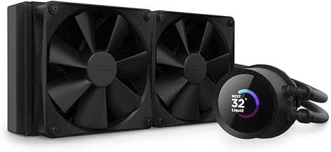 Kraken 240 - RL-KN-240-B1 - 240mm AIO CPU Liquid Cooler - Customizable 1.54" Square LCD Display for Images, Performance Metrics and More - High-Performance Pump - 2 x F120P Fans - Black