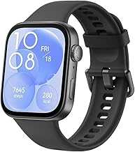 Watch FIT 3，1.82" AMOLED Display ，Ultra-Slim Design，All-Round Fitness Management，Comprehensive Health Managment，Durable Battery Life，Compatible with iOS & Android, Black