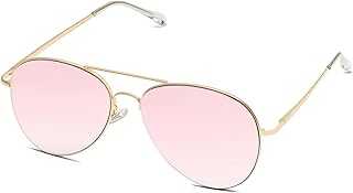 Classic Aviator Sunglasses for Women Men Metal Spring Hinges SJ1030