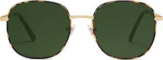 Classic Trendy Square Sunglasses for Women Men Cute Big Frame Gold Shades SJ1137