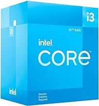 Core™ 12th Gen i3-12100F desktop processor, featuring PCIe Gen 5.0 & 4.0 support, DDR5 and DDR4 support. Discrete graphics required.