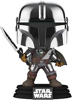 Funko Star Wars Mandalorian with Darksaber (Chrome & Glow in The Dark), Exclusive