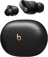 Studio Buds + | True Wireless Noise Cancelling Earbuds, Enhanced Apple & Android Compatibility, Built-in Microphone, Sweat Resistant Bluetooth Headphones, Spatial Audio - Black/Gold