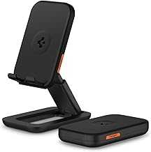 S311-1 Fully Foldable Cell Phone Stand Travel Phone Stand Adjustable Universal Stand Designed for All Phones, Tablet, Portable Monitor, Nintendo Switch, Desktop Stand Holder - Black