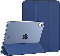 Case for iPad 10th Generation 10.9 inch 2022, Slim Stand Protective Cover with Hard PC Translucent Back Shell Cover for iPad 10th Gen 2022, Support Touch ID, Auto Wake/Sleep, Navy Blue