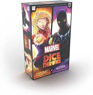 Marvel Dice Throne | 2 Hero Box Featuring Captain Marvel, Black Panther | Standalone Competitive Dice Game | Officially-Licensed Marvel Game | Compatible with The Dice Throne Ecosystem