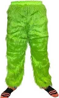 Adult Green Furry Pants, Funny Christmas Santa Costume Prop