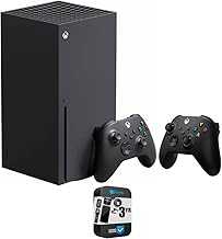 Microsoft RRT-00001 Xbox Series X 1TB SSD Gaming Console with Dual Controllers Bundle with 3 YR CPS Enhanced Protection Pack