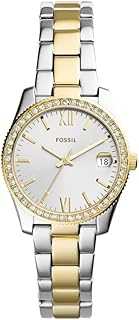 Women's Scarlette Mini Quartz Stainless Steel Three-Hand Watch, Color: Gold/Silver (Model: ES4319)