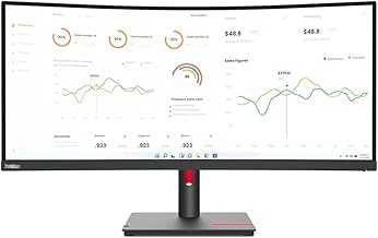 ThinkVision T34w-30 34" Class UW-QHD Curved Screen LCD Monitor - 21:9 - Raven Black