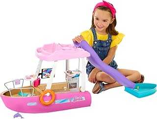 Toy Boat Playset, Dream Boat with 20+ Ocean-Themed Accessories Sized to Fashion Dolls Including Pool, Slide & Dolphin,