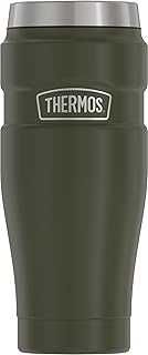 Stainless King Vacuum-Insulated Travel Tumbler, 16 Ounce, Army Green