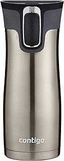 West Loop Stainless Steel Travel Mug with AUTOSEAL Lid, 16oz., Stainless Steel/Black