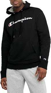 Men's Hoodie, Powerblend, Fleece Men's Hoodie, Comfortable Men's Sweatshirt, Script Logo (Reg. or Big & Tall)