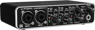 U-Phoria UMC204HD Audiophile 2x4 USB Audio/MIDI Interface with MIDAS Mic Preamplifiers, 24-Bit/192kHz Resolution