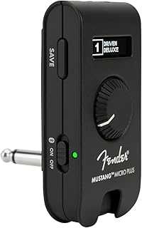 Mustang Micro Plus Headphone Amplifier with Rechargeable Battery, Bluetooth Audio Streaming and 50 Amp and Effects Models, with 2-Year Warranty