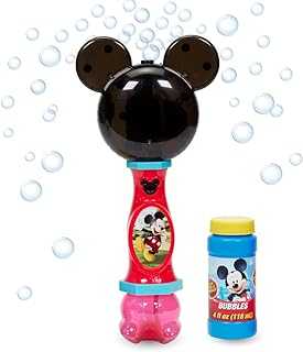 Disney Mickey Mouse Light and Sound Musical Bubble Wand, Includes Bubble Solution, Multi (20511)