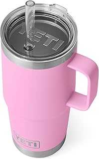 Rambler Tumbler with Handle and Straw Lid, Vacuum Insulated Travel Mug, Stainless Steel