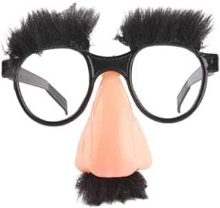 NUOBESTY Disguise Glasses with Funny Nose Halloween Costume Party Eye Glasses Eyeglasses for Party Props 1Pc