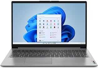 IdeaPad 1 Laptop, 15.6” FHD Display, AMD Ryzen 5 5500U, 8GB RAM, 512GB SSD, Windows 11 Home, 720p Camera w/Privacy Shutter, Smart Noise Cancelling, Cloud Grey