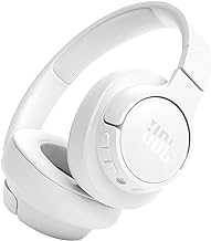 Tune 720BT - Wireless Over-Ear Headphones with JBL Pure Bass Sound, Bluetooth 5.3, Up to 76H Battery Life and Speed Charge, Lightweight, Comfortable and Foldable Design (White)