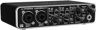 U-Phoria UMC204HD Audiophile 2x4 USB Audio/MIDI Interface with MIDAS Mic Preamplifiers, 24-Bit/192kHz Resolution