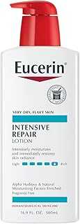 Intensive Repair Body Lotion for Very Dry, Flaky Skin, Fragrance Free Body Moisturizer with Alpha Hydroxy, 16.9 Fl Oz Bottle