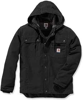 Men's Relaxed Fit Washed Duck Sherpa-Lined Utility Jacket