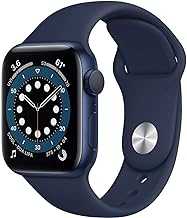 Apple Watch Series 6 (GPS + Cellular, 40mm) - Blue Aluminum Case with Deep Navy Sport Band (Renewed)