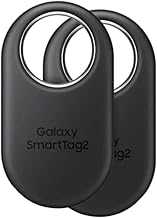 SmartTag2 (2023) Bluetooth + UWB, IP67 Water and Dust Resistant, Findable via App, 1.5 Year Battery Life (2-Pack) - Black