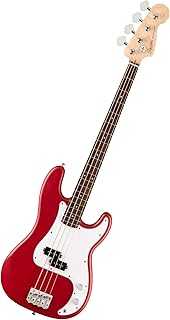 Squier Debut Series Precision Bass Guitar, Beginner Guitar, with 2-Year Warranty, Includes Free Lessons, Dakota Red with Matte Finish