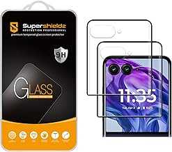 (2 Pack) Designed for Motorola Razr+ / Plus 2024 (Front Screen Only) Tempered Glass Screen Protector, 3D Curved Glass, Anti Scratch, Bubble Free (Black)