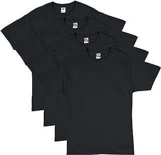 Men's Short Sleeve T-Shirt Pack, Essentials Crewneck Cotton T-Shirt, 4 or 6 Pack