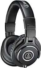 ATH-M40x Professional Studio Monitor Headphone, Black, with Cutting Edge Engineering, 90 Degree Swiveling Earcups, Pro-grade Earpads/Headband, Detachable Cables Included