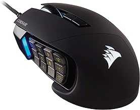 SCIMITAR RGB ELITE Gaming Mouse For MOBA, MMO - 18,000 DPI - 17 Progammable Buttons - iCUE Compatible - Black