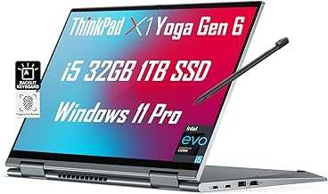 ThinkPad X1 Yoga 2 in 1 Laptop (14" FHD+ Touchscreen, Intel Core i5-1145G7, 32GB RAM, 1TB SSD) AI PC for Designer & Photographer, Backlit, IST Pen, 3-Yr WRT, Webcam, Wi-Fi 6, Win 11 Pro