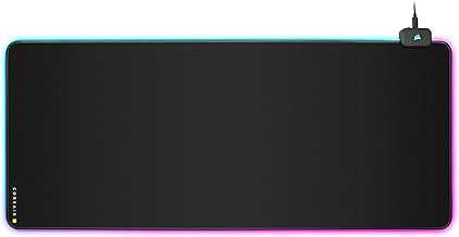 MM700 RGB Extended Cloth Gaming Mouse Pad - 36.6" x 15.8" - 360° RGB Lighting - Two USB Port Hub - Thick Rubber - Black