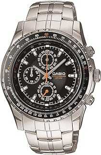 Men's MTP4500D-1AV Slide Rule Bezel Analog Chronograph Aviator Watch