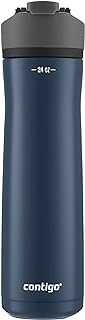 Cortland Chill 2.0 Blueberry Stainless Steel Water Bottle, Vacuum-Insulated, Spill-Proof Lid, 24oz, Ideal for Hot or Cold Drinks, Interchangeable Lid, Perfect for Kids & Adults