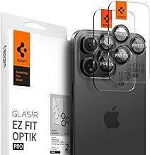 Camera Lens Screen Protector [GlasTR EZ Fit Optik Pro] Designed for iPhone 16 Pro Max/iPhone 16 Pro/iPhone 15 Pro Max/iPhone 15 Pro [Case Friendly] - Black Titanium [2 Pack]