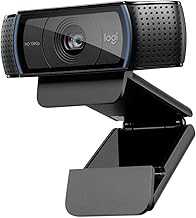 C920e / C920 HD Webcam, Full HD 1080p Video Calling and Recording, Dual Stereo Audio, Stream Gaming - Black