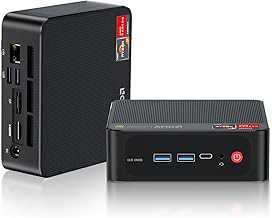 SER5 Pro Mini PC, AMD Ryzen 7 Pro 5850U (8C/16T, up to 4.4Ghz), 32GB DDR4 RAM 1TB NVMe SSD, Mini Desktop Computer Support 4K@144Hz/Triple Display/WiFi6/BT5.2/Home/Office/Gaming