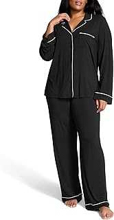 Modal Pajama Set, Long Sleeve Shirt and Pajama Pant Set, Sleepwear for Women (XS-XXL)