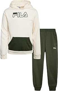 Boys' Sweatsuit Set - 2 Piece Active Hoodie Sweatshirt and Jogger Sweatpants - Performance Activewear Set for Boys, 8-12