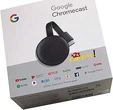 Google Chromecast - Streaming Device with HDMI Cable - Stream Shows, Music, Photos, and Sports from Your Phone to Your TV