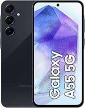 Galaxy A55 5G Dual SIM (256GB, 8GB) 6.6" 120Hz AMOLED, 8-Core (4nm), 50MP 4K Camera, 4G Volte (GSM Unlocked for T-Mobile, Global) International Model A556E/DS (with 25W Fast Charger, Navy)